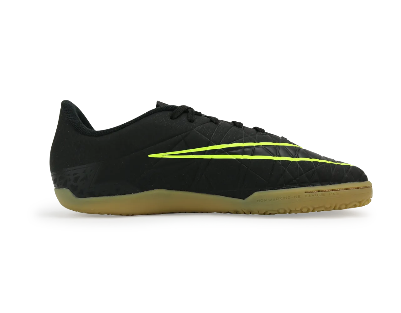 Nike Kids HypervenomX Phelon II Indoor Soccer Shoes Black/Black/Volt