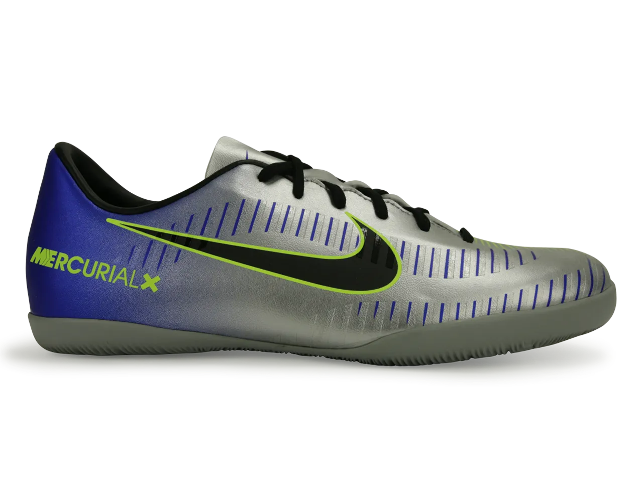 Nike Kids MercurialX Victory 6 Neymar Jr Indoor Soccer Shoes Racer Blue/Black/Chrome/Volt