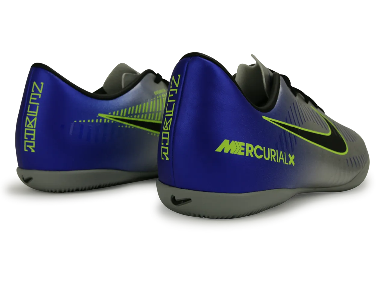 Nike Kids MercurialX Victory 6 Neymar Jr Indoor Soccer Shoes Racer Blue/Black/Chrome/Volt