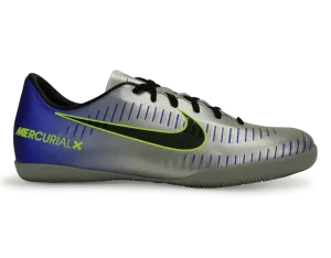 Nike Kids MercurialX Victory 6 Neymar Jr Indoor Soccer Shoes Racer Blue/Black/Chrome/Volt