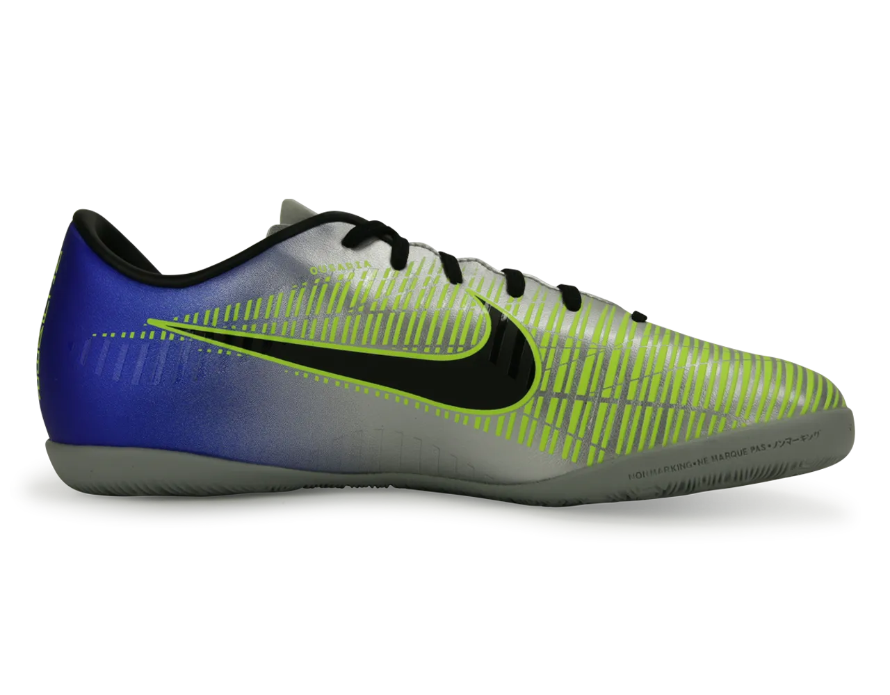 Nike Kids MercurialX Victory 6 Neymar Jr Indoor Soccer Shoes Racer Blue/Black/Chrome/Volt