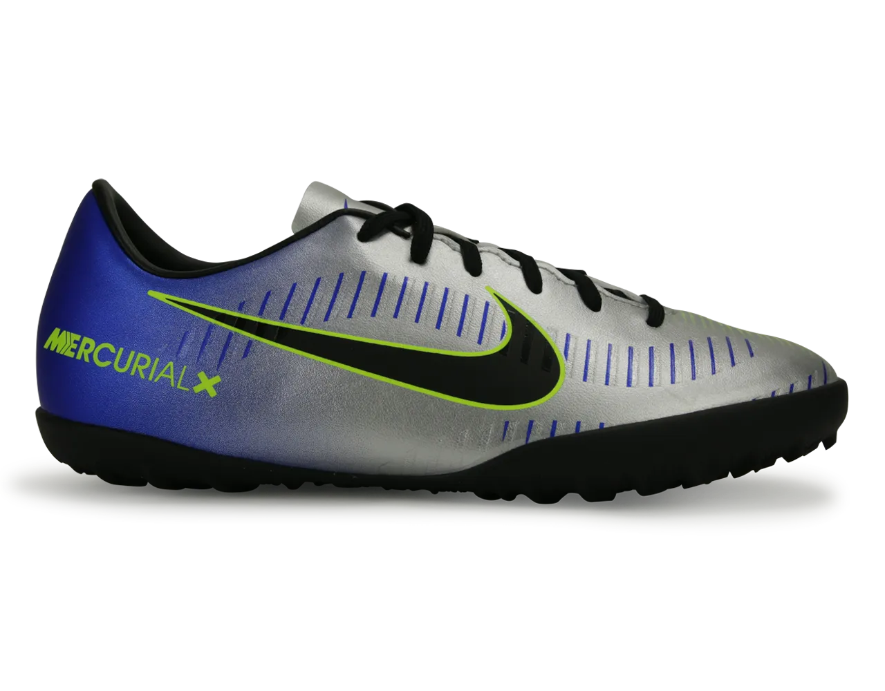 Nike Kids MercurialX Victory 6 Neymar Jr Turf Soccer Shoes Racer Blue/Black/Chrome/Volt