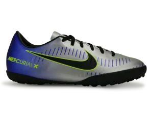 Nike Kids MercurialX Victory 6 Neymar Jr Turf Soccer Shoes Racer Blue/Black/Chrome/Volt