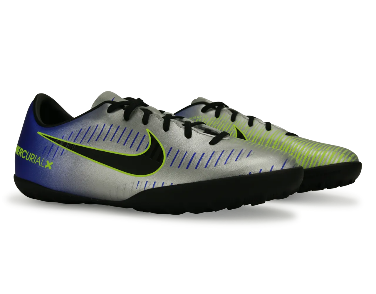 Nike Kids MercurialX Victory 6 Neymar Jr Turf Soccer Shoes Racer Blue/Black/Chrome/Volt