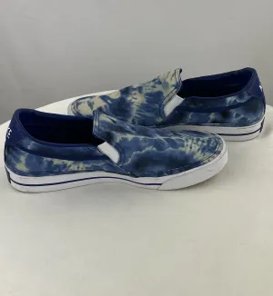 NIKE Men's Court Legacy Print Slip On Comfort Canvas Blue Tie Dye Shoes Size 9.5