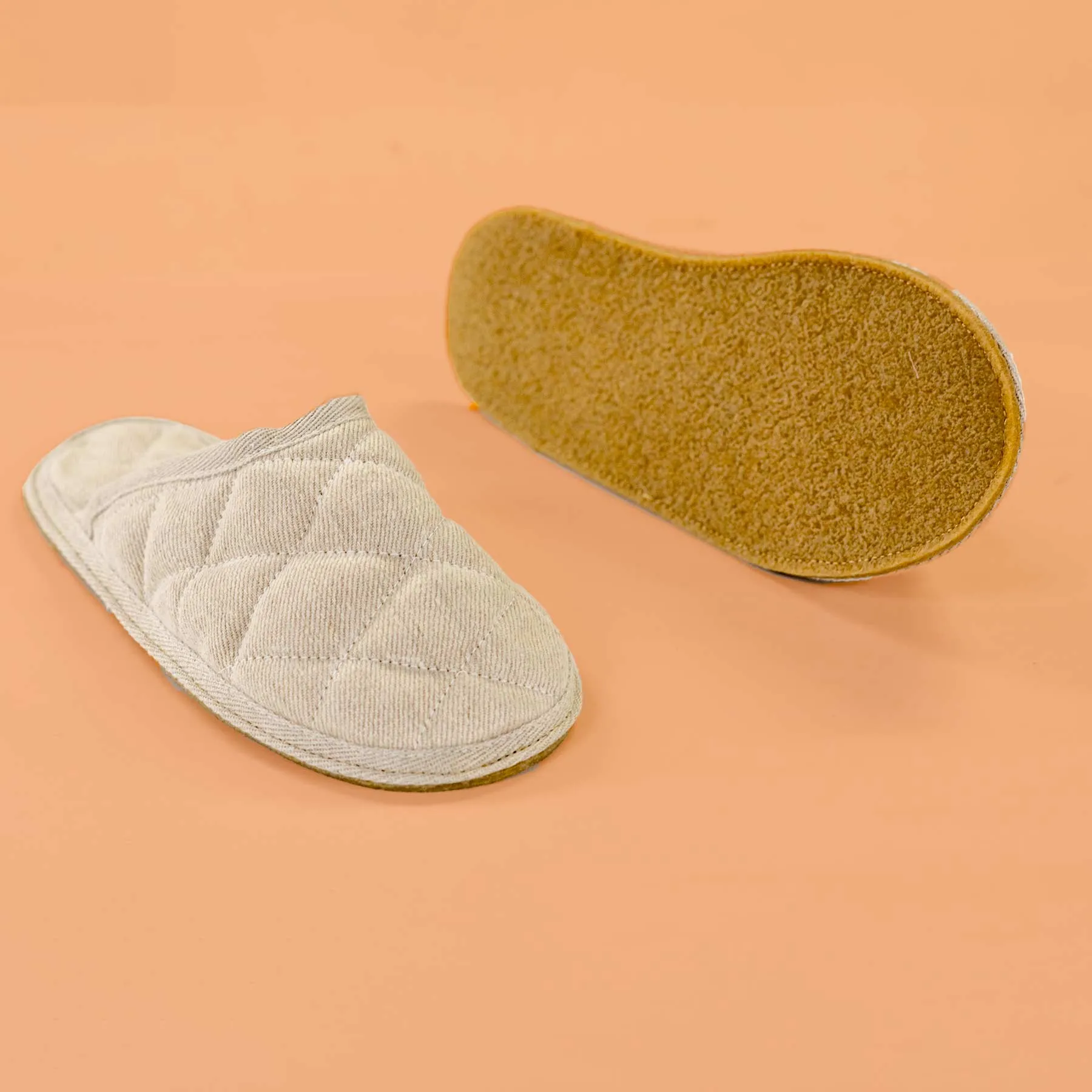 OKINAWA Indoor/Outdoor Hemp Slippers (Natural Rubber Soles) (Unisex)