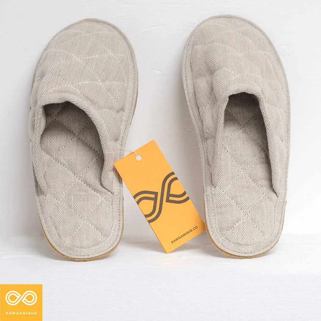 OKINAWA Indoor/Outdoor Hemp Slippers (Natural Rubber Soles) (Unisex)