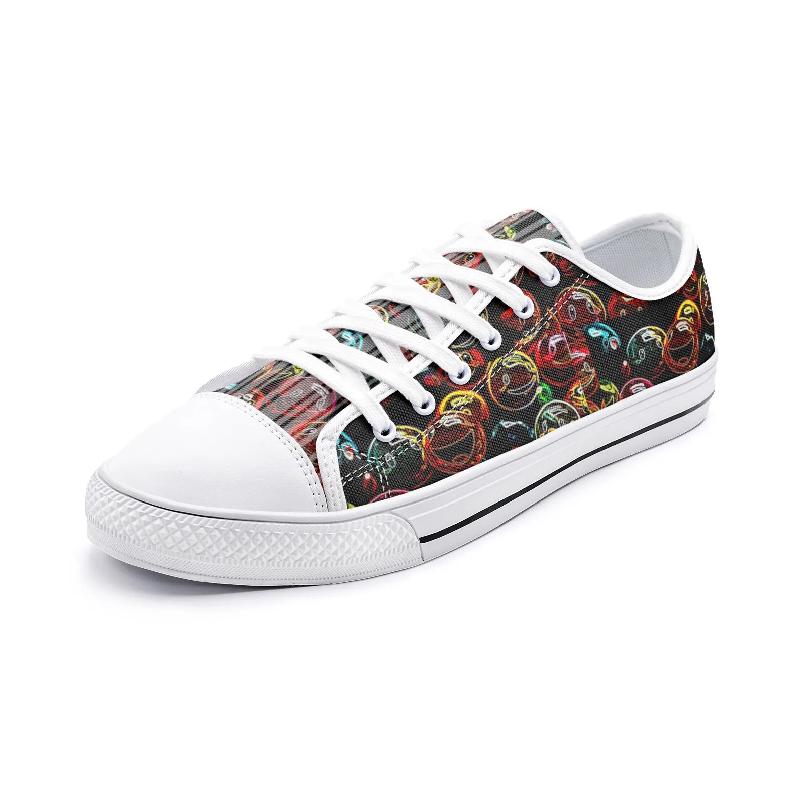 Outspoken Designs 01 "Lighten Up" Unisex Low Top Canvas Shoes