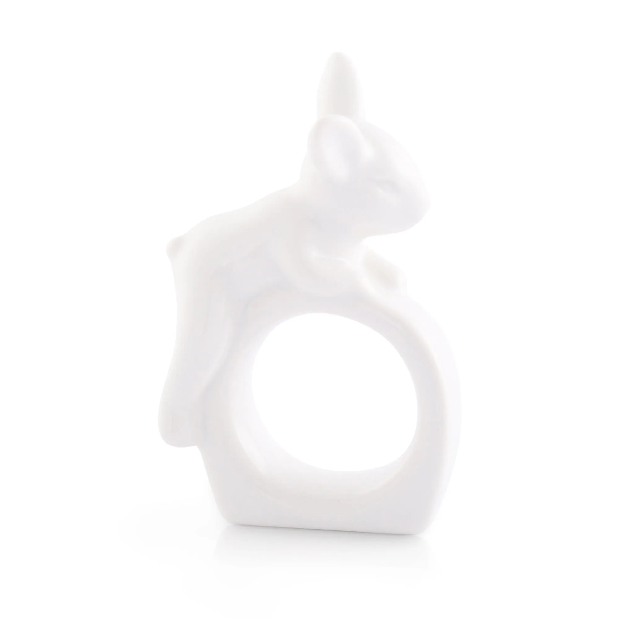 Porcelain Climbing Bunny Napkin Rings - Set of 4