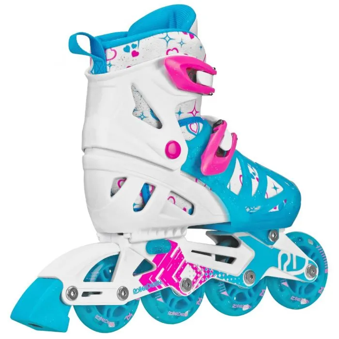 RDS Tracer Blue/White Girls Adjustable Inline Skates