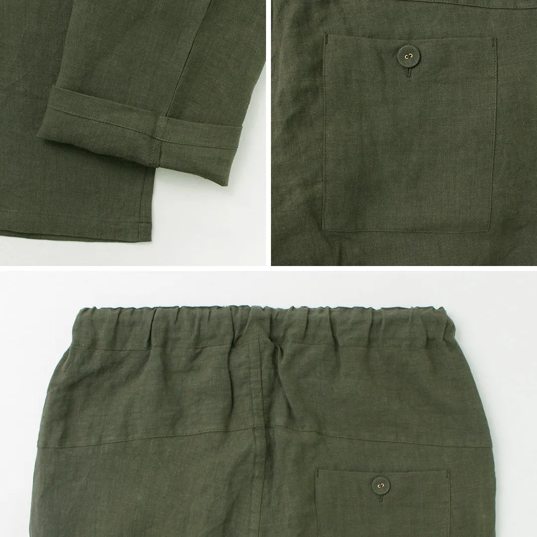 RE MADE IN TOKYO JAPAN / French Linen Tucked Pants