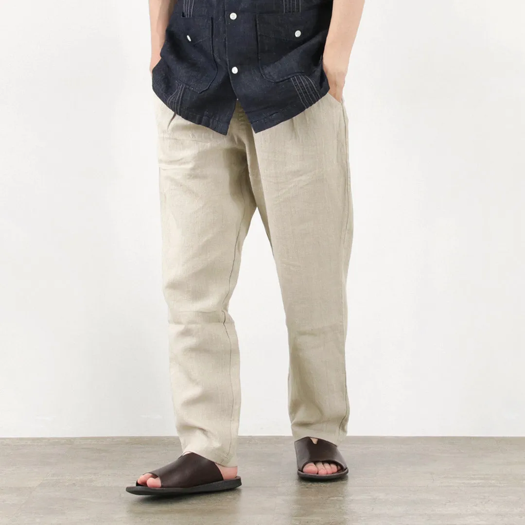 RE MADE IN TOKYO JAPAN / French Linen Tucked Pants