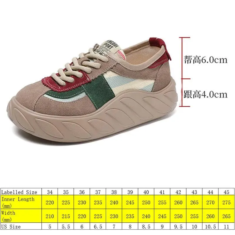 SA353 Leather Women's Sneakers: Mixed Colors Flats Casual Shoes