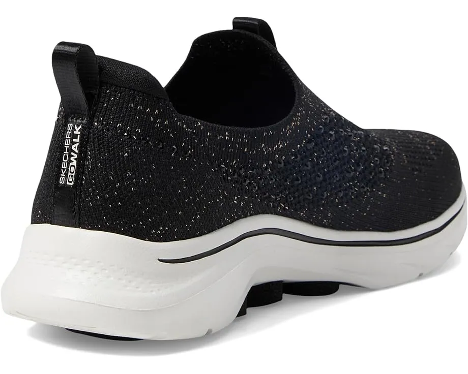 Skechers Women's Go Walk 7 Bling - Black/Rose Gold