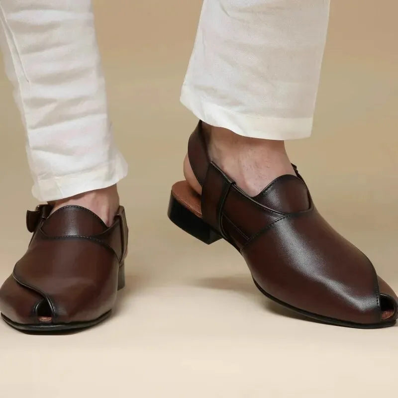 Solid Buckle Strap Mules Dress Shoes