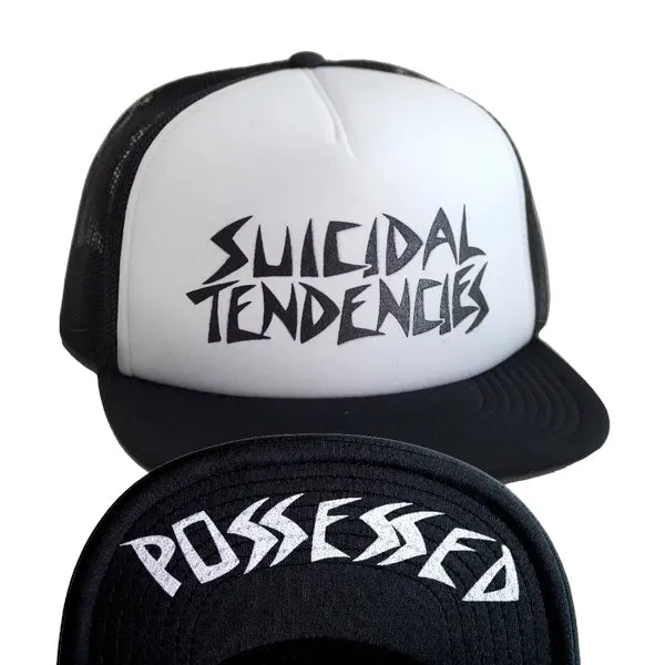 Suicidal Tendencies ST OG / Possessed Flip Mesh Hat Black/White