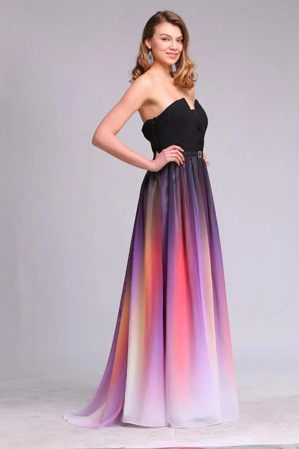 Sweetheart Gradient Chiffon Prom Dresses  Formal Dresses  PG937