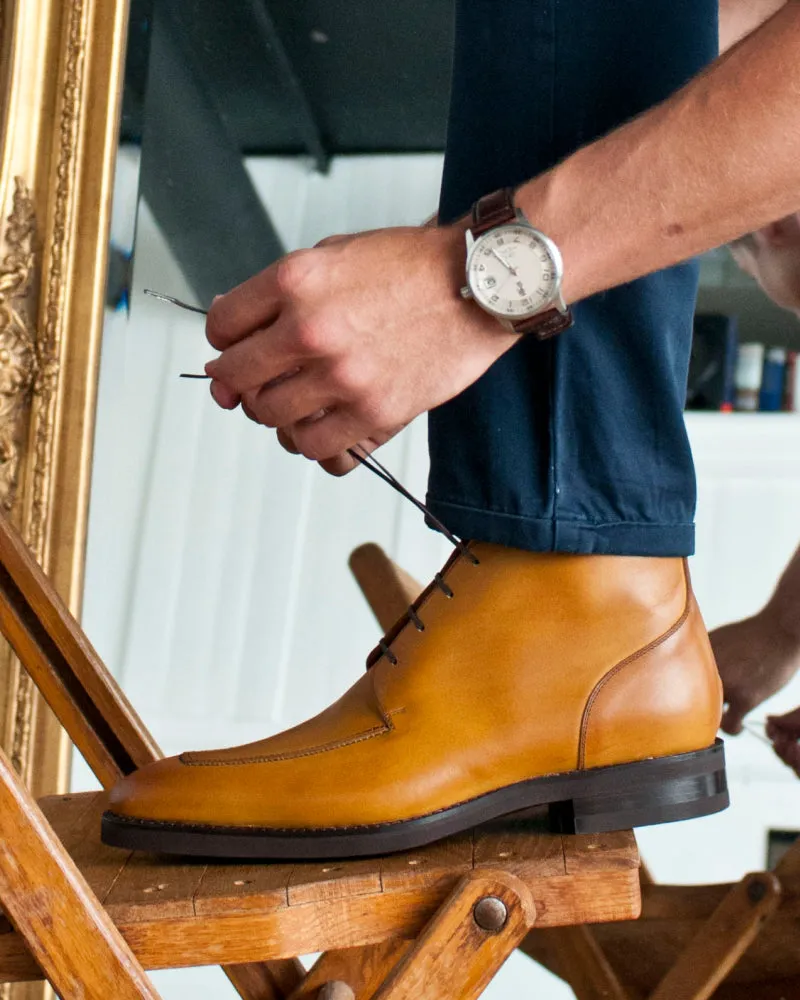 Tan Leather Ankle Boot