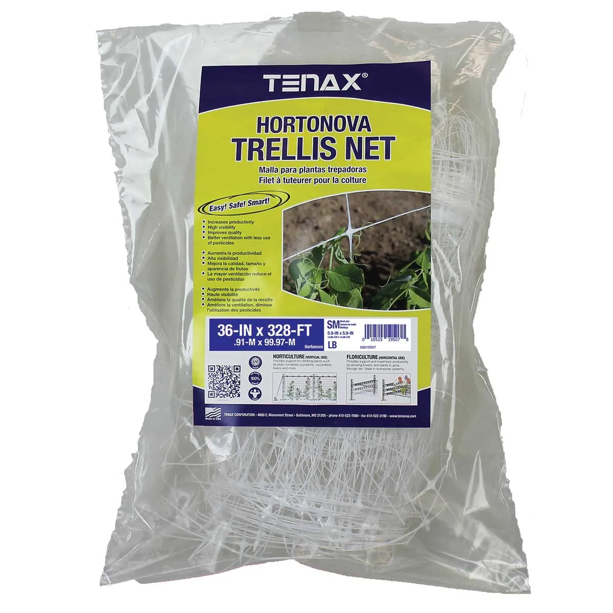 Tenax Hortonova Trellis Netting SM 36-in x 328-ft