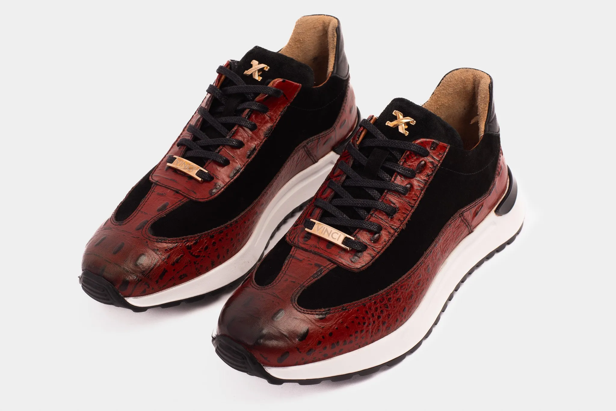 The Savamala Burgundy Leather Men Sneaker Final Sale!