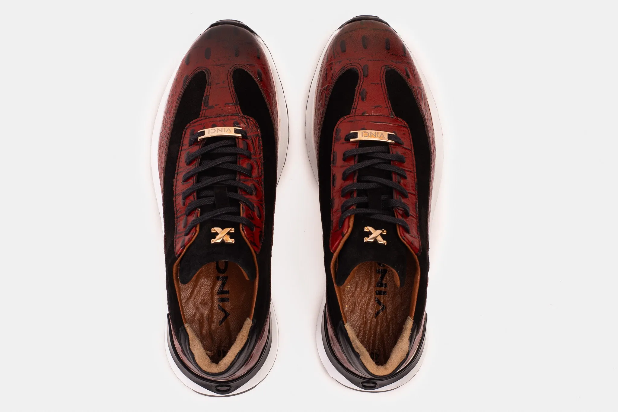 The Savamala Burgundy Leather Men Sneaker Final Sale!