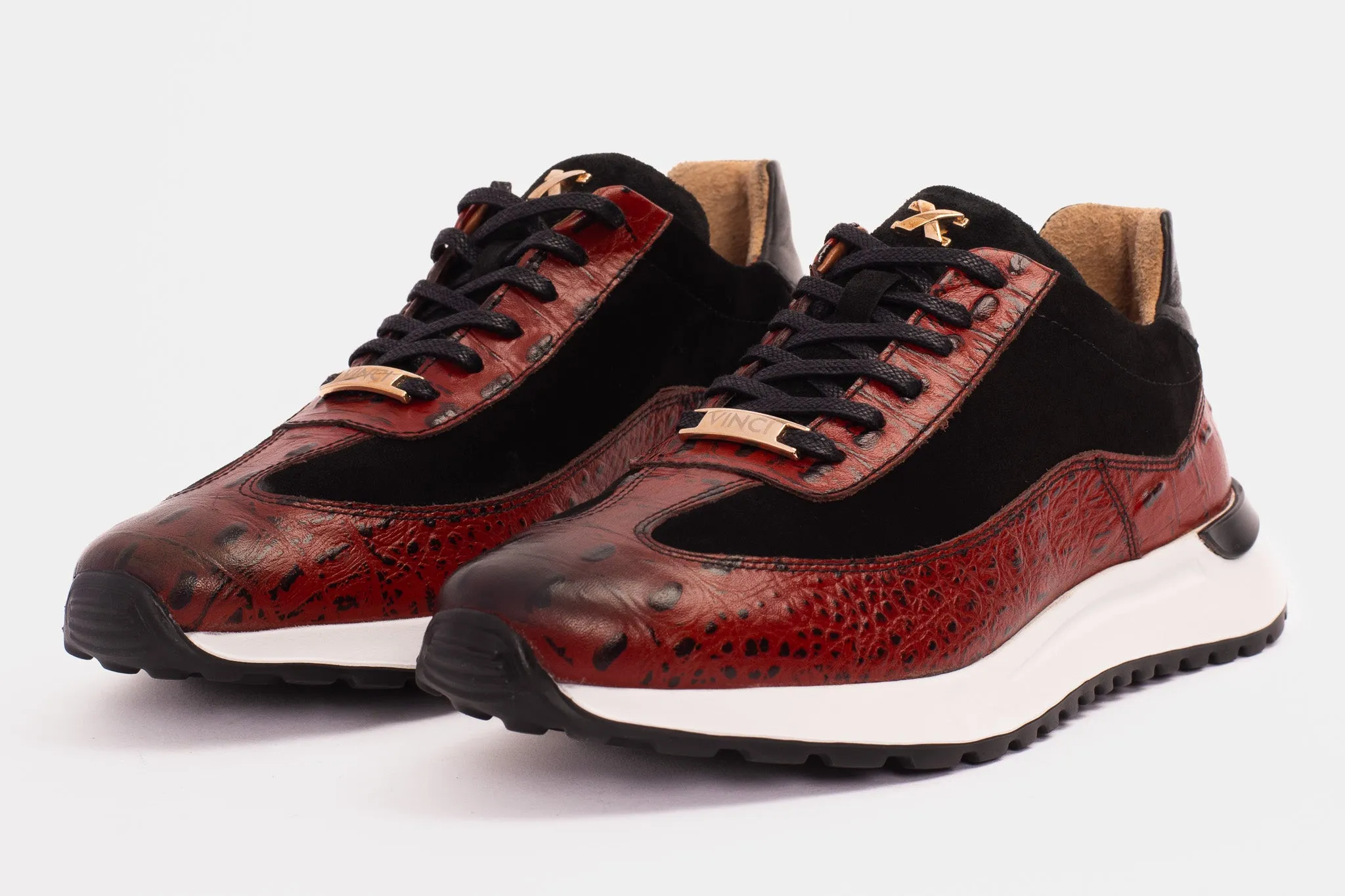 The Savamala Burgundy Leather Men Sneaker Final Sale!