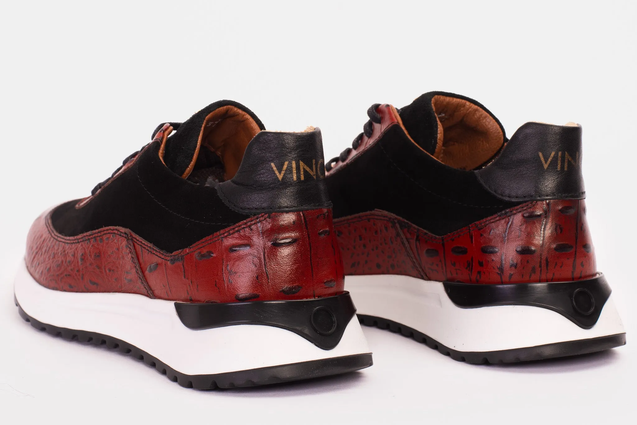 The Savamala Burgundy Leather Men Sneaker Final Sale!