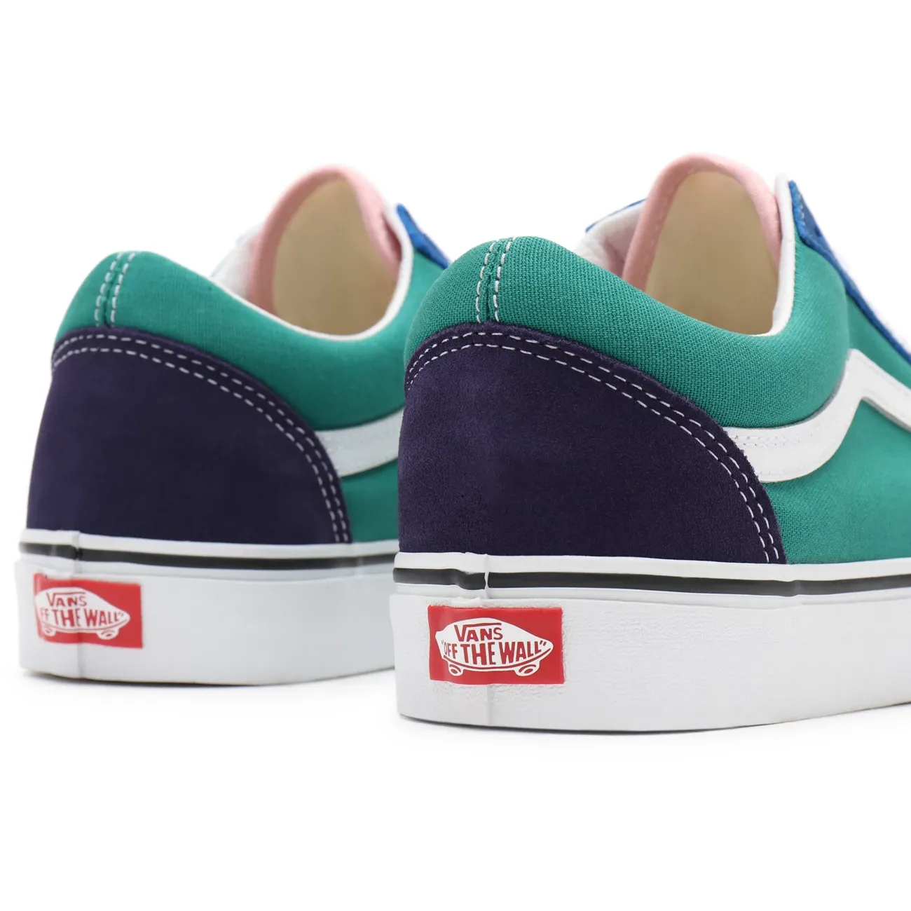 Vans Unisex Retro Court Old Skool Shoes - Blue / Green