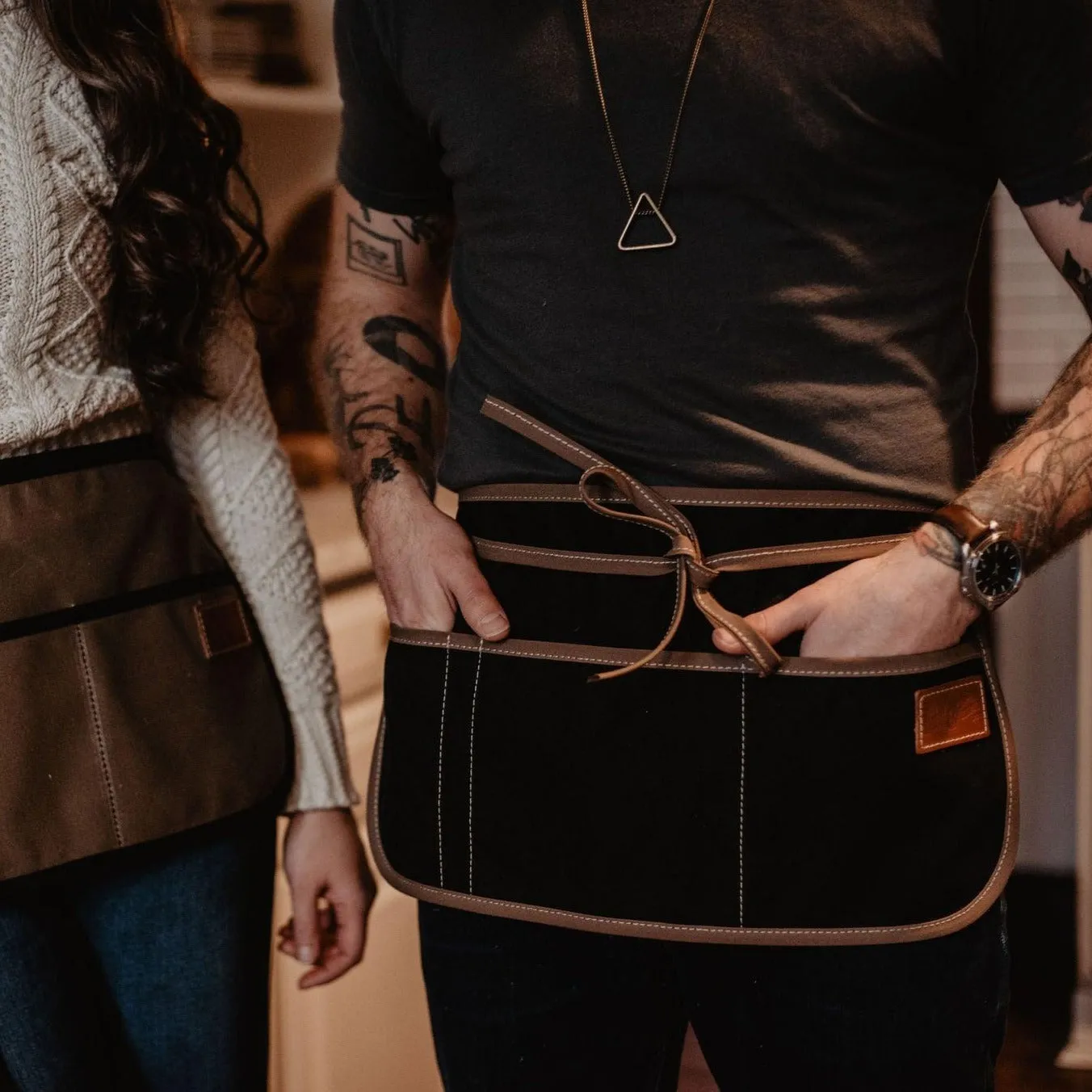 Waxed Canvas Waist Apron