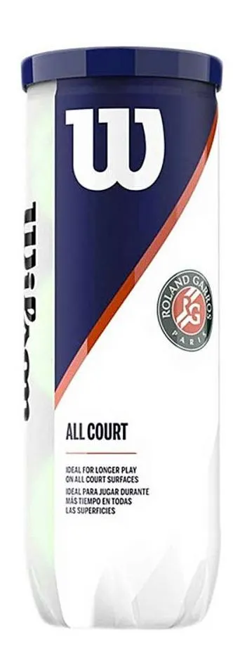 Wilson Roland Garros Tennis Balls All Court 3 Ball Can