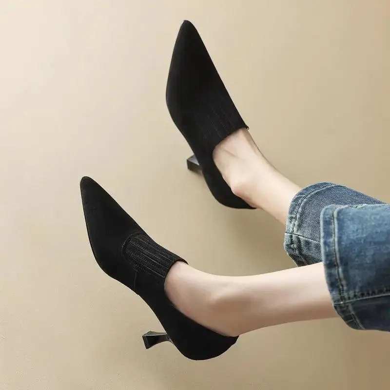 Women's Casual Shoes - Genuine Leather High Heels- Pumps RZ246