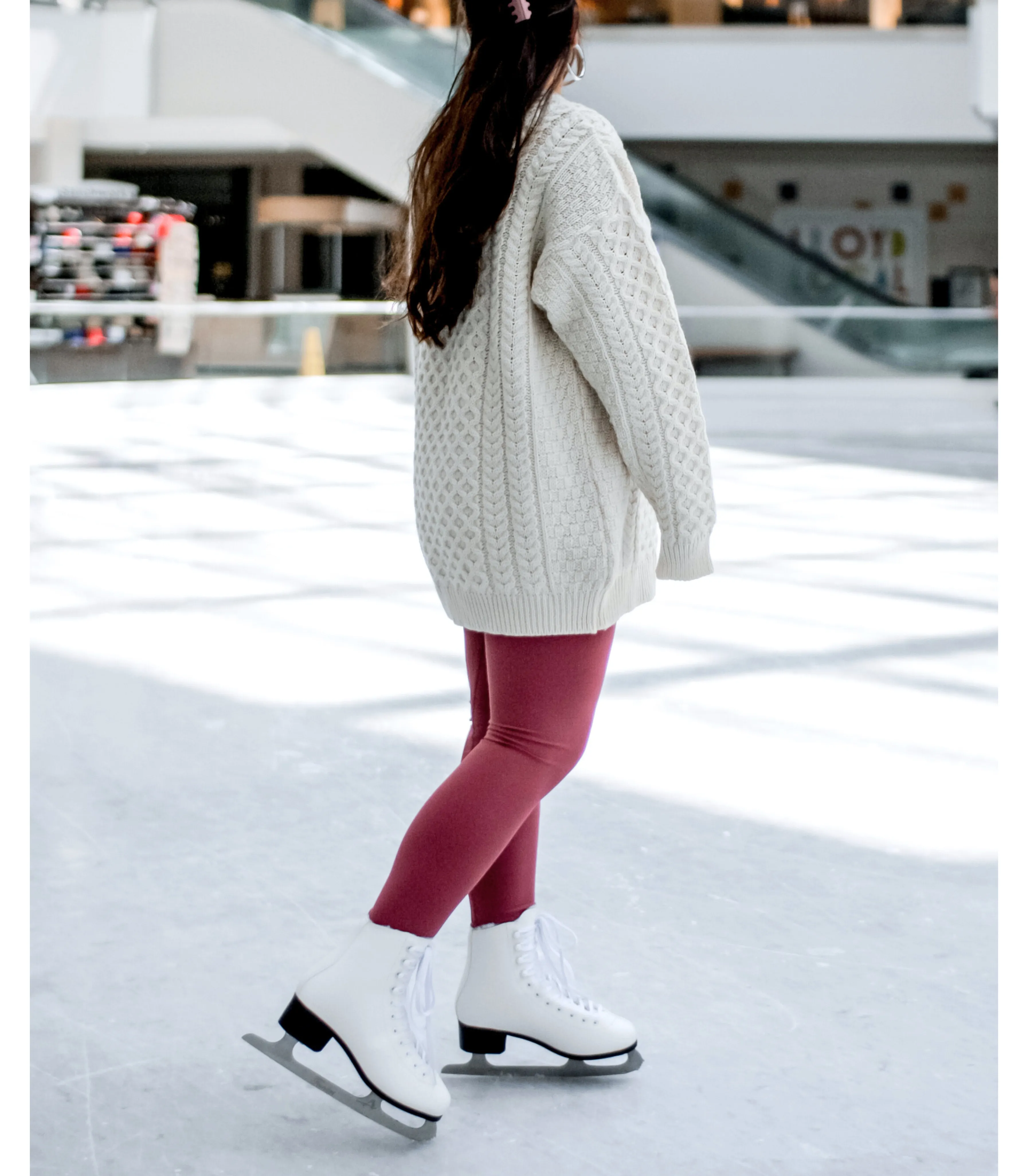 Women's Furry Lined Figure Skate