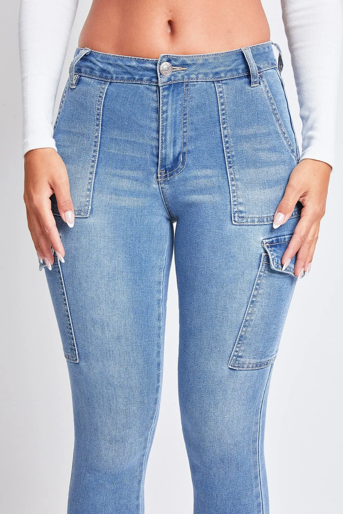 Women's High Rise Skinny Cargo Jeans