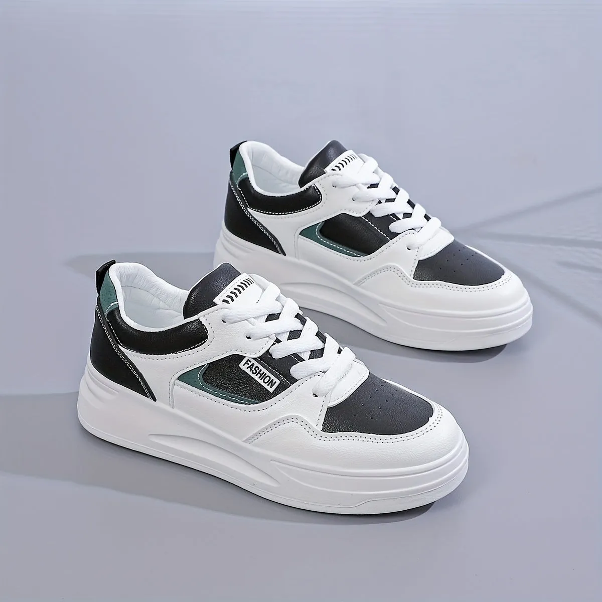 Womens Lightweight Platform Sneakers - Breathable & Comfortable, Low Top Lace Up Design - Stylish Casual Shoes for Everyday Fashion