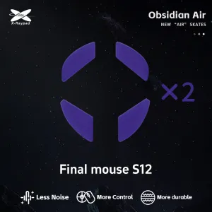 X-Raypad Obsidian Air Mouse Skates for Finalmouse Ultralight 2 / Starlight-12 / UltralightX